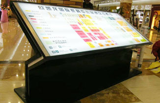 大堂大廳不銹鋼斜面落地標識牌制作案例分享